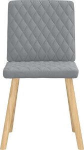 vidaXL Krzesła stołowe, 4 szt., jasnoszare, obite tkaniną 4