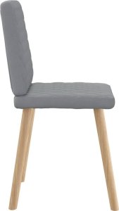 vidaXL Krzesła stołowe, 4 szt., jasnoszare, obite tkaniną 5