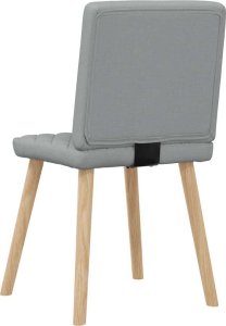 vidaXL Krzesła stołowe, 4 szt., jasnoszare, obite tkaniną 6