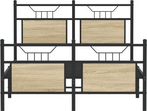 vidaXL vidaXL Łóżko bez materaca, dąb sonoma, 120x190 cm 6