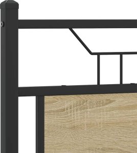 vidaXL vidaXL Łóżko bez materaca, dąb sonoma, 120x190 cm 9