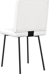 vidaXL Krzesła stołowe, 6 szt., białe, sztuczna skóra 5