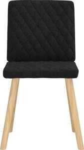 vidaXL Krzesła stołowe, 4 szt., czarne, obite tkaniną 4