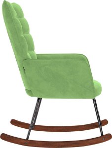 vidaXL Fotel bujany, jasnozielony, tapicerowany aksamitem 5