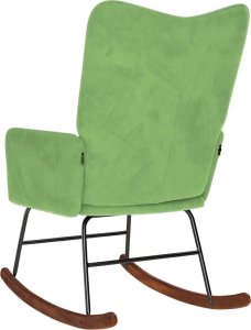 vidaXL Fotel bujany, jasnozielony, tapicerowany aksamitem 6