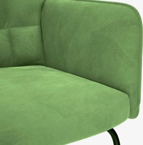 vidaXL Fotel bujany, jasnozielony, tapicerowany aksamitem 7