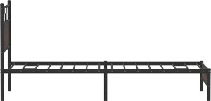 vidaXL vidaXL Łóżko bez materaca, brązowy dąb, 75x190 cm 7