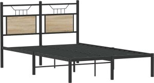 vidaXL vidaXL Łóżko bez materaca, dąb sonoma, 120x190 cm 5