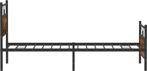 vidaXL vidaXL Łóżko bez materaca, przydymiony dąb, 100x200 cm 7