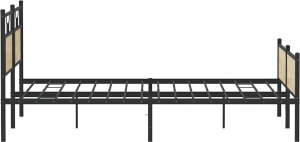vidaXL Metalowa rama łóżka, bez materaca, dąb sonoma, 180x200 cm 7