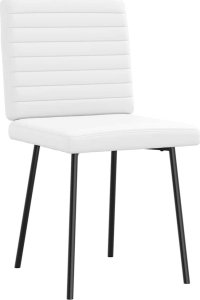 vidaXL Krzesła stołowe, 2 szt., białe, obite sztuczną skórą 3