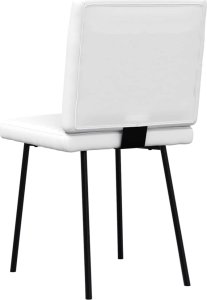 vidaXL Krzesła stołowe, 2 szt., białe, obite sztuczną skórą 6