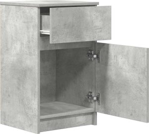 vidaXL Szafka nocna Beton Szary 39x35x65 cm Drewno klejone 5