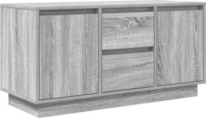 vidaXL Szafka RTV z oświetleniem LED Szara Sonoma 100x41x50 cm 3