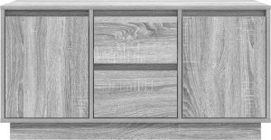 vidaXL Szafka RTV z oświetleniem LED Szara Sonoma 100x41x50 cm 7