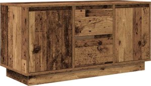 vidaXL Szafka RTV z oświetleniem LED Stare drewno 100x41x50 cm 3