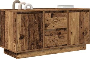 vidaXL Szafka RTV z oświetleniem LED Stare drewno 100x41x50 cm 5