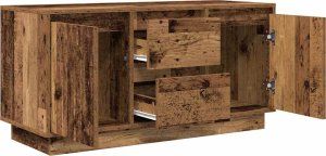 vidaXL Szafka RTV z oświetleniem LED Stare drewno 100x41x50 cm 6