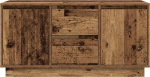 vidaXL Szafka RTV z oświetleniem LED Stare drewno 100x41x50 cm 7