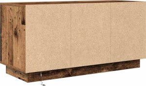 vidaXL Szafka RTV z oświetleniem LED Stare drewno 100x41x50 cm 9