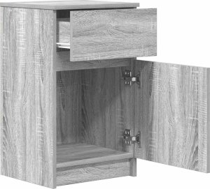 vidaXL Szafki nocne 2 szt. Szary Sonoma 39x35x65 cm Drewno klejone 6