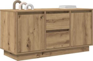 vidaXL Szafka RTV z oświetleniem LED Dąb Artisan 100x41x50 cm 5