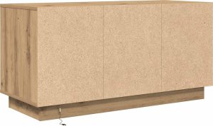 vidaXL Szafka RTV z oświetleniem LED Dąb Artisan 100x41x50 cm 9