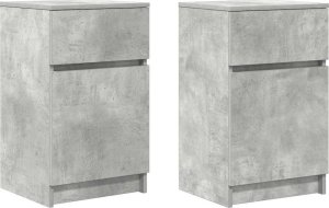 vidaXL Szafki nocne 2 szt. Beton Szary 39x35x65 cm Drewno klejone 2