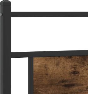 vidaXL vidaXL Łóżko bez materaca, przydymiony dąb, 100x190 cm 8