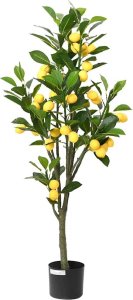 vidaXL Sztuczne drzewo cytrynowe 136 liści 120 cm zielone 1