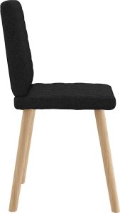 vidaXL Krzesła stołowe, 2 szt., czarne, obite tkaniną 5