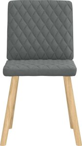 vidaXL Krzesła stołowe, 6 szt., ciemnoszare, obite tkaniną 3