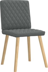 vidaXL Krzesła stołowe, 6 szt., ciemnoszare, obite tkaniną 4