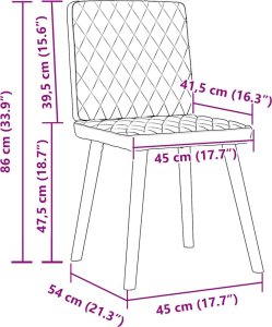 vidaXL Krzesła stołowe, 6 szt., ciemnoszare, obite tkaniną 9