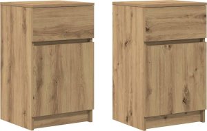 vidaXL Szafki nocne 2 szt. Dąb rzemieślniczy 39x35x65 cm 2