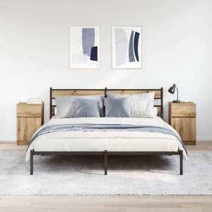 vidaXL Szafki nocne 2 szt. Dąb rzemieślniczy 39x35x65 cm 3