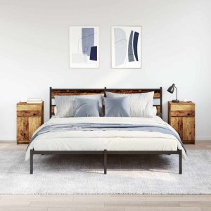 vidaXL Szafki nocne 2 szt. Stare drewno 39x35x65 cm Drewno klejone 3