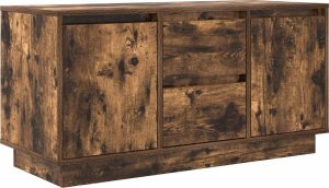 vidaXL Szafka RTV z oświetleniem LED Dąb wędzony 100x41x50 cm 3