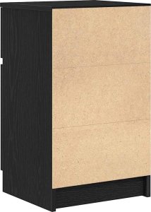 vidaXL Szafki nocne 2 szt. Czarne 39x35x65 cm Drewno klejone 9