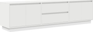 vidaXL Szafka RTV z oświetleniem LED Biała 193,5x41x50 cm 3