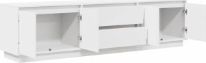 vidaXL Szafka RTV z oświetleniem LED Biała 193,5x41x50 cm 6