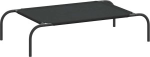 vidaXL vidaXL Podwyższone legowisko dla psa czarne 90x50x20 cm 2