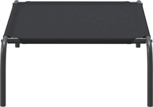 vidaXL vidaXL Podwyższone legowisko dla psa czarne 90x50x20 cm 5