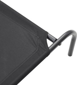 vidaXL vidaXL Podwyższone legowisko dla psa czarne 90x50x20 cm 7