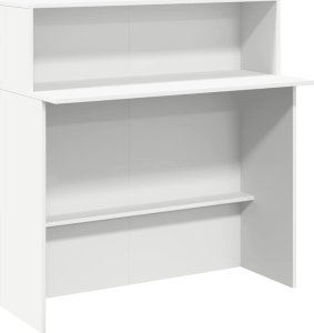 Biurko recepcyjne białe 100x50x103,5 cm Drewno klejone 1