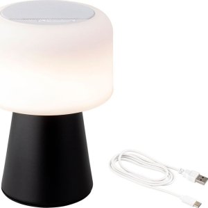 Lampa LED z głośnikiem Bluetooth i bezprzewodową ładowarką Lumineo 894415 Czarny 22,5 cm Wielokrotnego ładowania 1