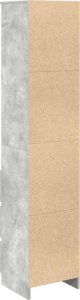 vidaXL Komoda betonowa szara 37,5x35x180 cm Drewno klejone 8
