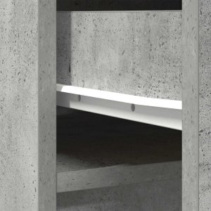 vidaXL Komoda betonowa szara 37,5x35x180 cm Drewno klejone 10