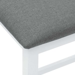 vidaXL Krzesła barowe z poduszkami 2 szt. Białe lite drewno gumowe 8