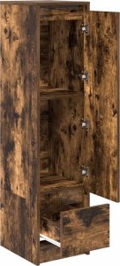 vidaXL Komoda z drewna klejonego dąb wędzony 29,5x34x119,5 cm 5